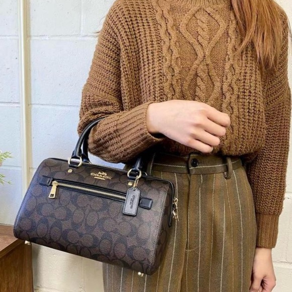 Coach Brown and Black Women's Bag - Picture 3 of 10